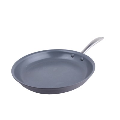 Durable flared rim non-stick cookware aluminium fry pan