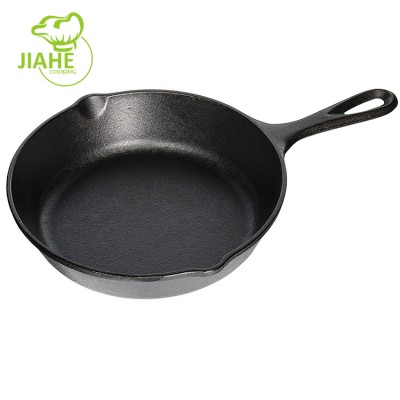 Direct Factory Supply Home Kitchen Outdoor Cookware Cast Iron Skillet Round non-stick frying pan