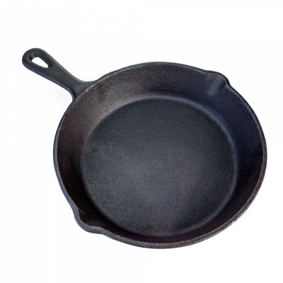 Wholesale Restaurant Cookware Frying Pan Cast Iron Non-Stick Skillet Black Steel Wok