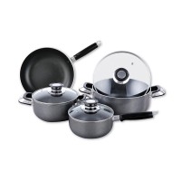 7pcs non stick press aluminum sauce pan fry pan casserole cookware set